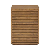 D.I Designs Charlton 2 Drawer Bedside Table – Ribbed Walnut