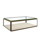 D.I Designs Elmley Coffee Table – Ivory Shagreen & Brass