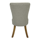 Beaumont Upholstered Dining Chair – Beige Fabric & Natural Oak