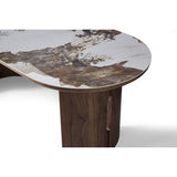 Isabella 200cm Dining Table – Walnut & Pandora Stone Top