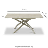 Kensai 120–160cm Extending Dining Table – Travertine Ceramic & Beige
