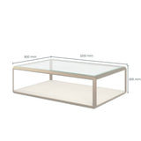 D.I Designs Elmley Coffee Table – Ivory Shagreen & Brass