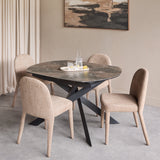 Libra Interiors Themsby 130–190cm Extendable Dining Table – Smoked Stone