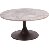 Libra Interiors Bosworth Round Coffee Table – Smokey Quartz – 80cm