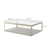 D.I Designs Elmley Coffee Table – Grey Shagreen & Brass