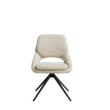 Edisto Chenille Swivel Dining Chairs – Off-White – Set of 2