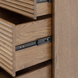 D.I Designs Charlton 6 Drawer Chest of Drawers – Ribbed Walnut