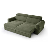 Dakota 3 Seater Electric Sofabed – Olive