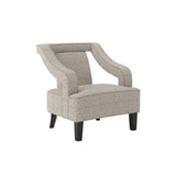 Sofia Upholstered Chair – Beige Textured Fabric & Matte Black Legs