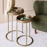 Libra Interiors Tropical Birds Side Tray Tables – Set of 2