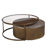 Libra Interiors Belvedere Nesting Coffee Tables – Royal Gold – Set of 2