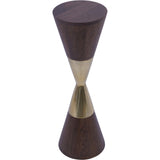 Libra Interiors Amalfi Cocktail Table – Dark Mango Wood & Brass