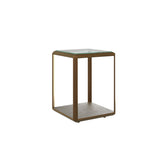 D.I Designs Elmley Side Table – Grey Shagreen & Brass