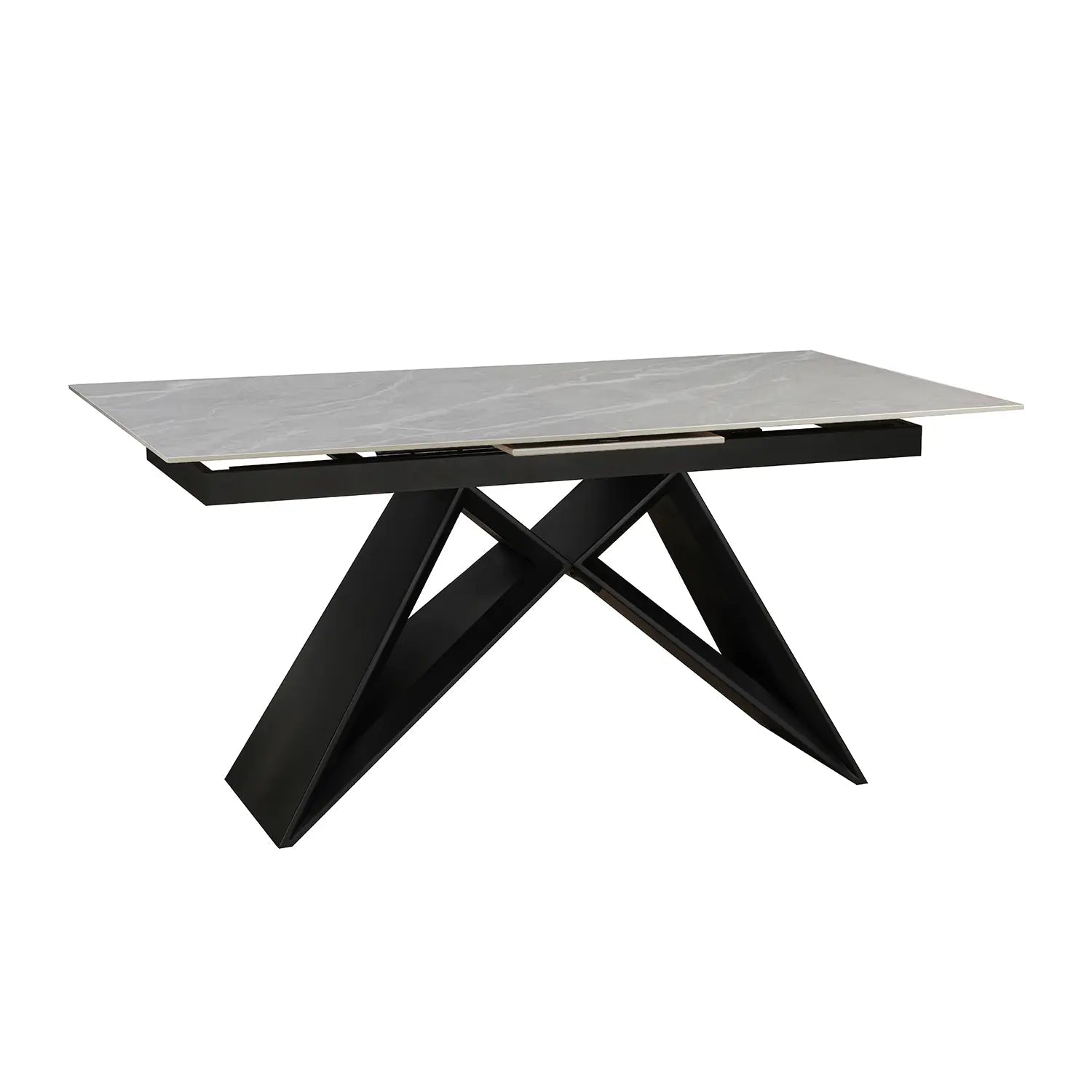 Torino 160–200cm Extending Dining Table – Argento Grey Matte Ceramic