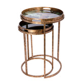 Libra Interiors Lounging Leopard Side Tray Tables – Set of 2