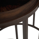 Libra Interiors Golden Burst Side Tray Tables – Set of 2