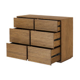 D.I Designs Charlton 6 Drawer Chest of Drawers – Ribbed Walnut