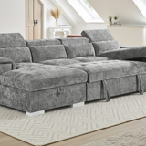 Alaya U-Shape Sofabed – Grey