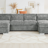 Alaya U-Shape Sofabed – Grey