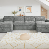 Alaya U-Shape Sofabed – Grey