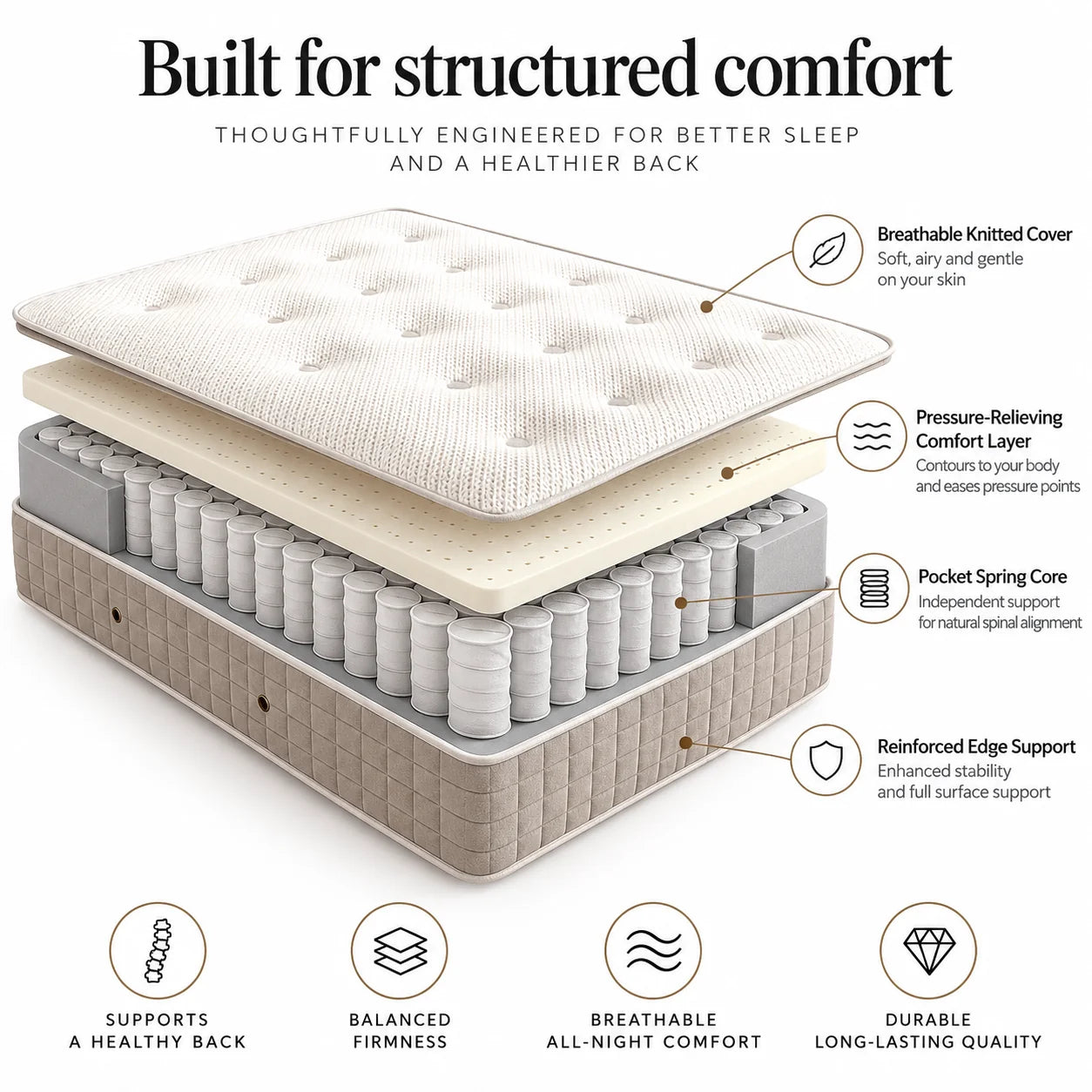 Noctis Dual-Sided Orthopaedic Mattress – Firm