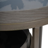Libra Interiors Impasto Brushstroke Side Tray Tables – Set of 2