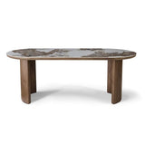 Isabella 200cm Dining Table – Walnut & Pandora Stone Top