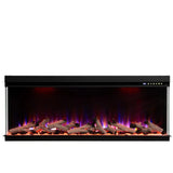 Maison UHD Panoramic 3-Sided Media Wall Electric Fireplace – Smart WiFi & Alexa