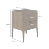 D.I Designs Abberley 2 Drawer Bedside Table – Brown Oak