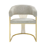 Monaco Dining Chair – Cream & Gold – Set of 2