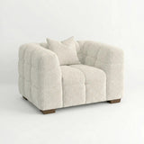 Tribeca Bubble Accent Armchair – Oatmeal Beige Boucle