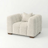 Tribeca Bubble Accent Armchair – Oatmeal Beige Boucle