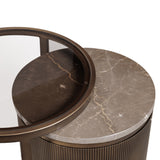 Libra Interiors Belvedere Nesting Side Tables – Royal Gold – Set of 2