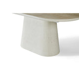 Celine 160cm Oval Dining Table – Ivory & Travertine