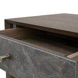 Jovani Side Table – Bronze & Brown