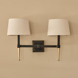 Libra Interiors Stella Wall Light – Gilded Oak & Brushed Satin