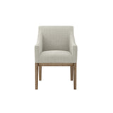 Piper Upholstered Dining Chair – Bisque Linen & Warm Wood