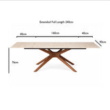Serena 160–240cm Extending Dining Table – Champagne