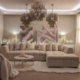 Tribeca Bubble Corner Sofa – Oatmeal Beige Boucle