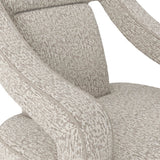 Sofia Upholstered Chair – Beige Textured Fabric & Matte Black Legs