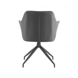 Huxley 150cm Dining Table with Azure Swivel Chairs – White Marble & Grey PU