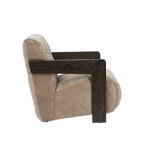 Hudson Chair – Porcelain Chenille & Dark Wood