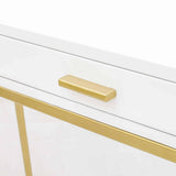 D.I Designs Berkeley Console Table – White & Gold