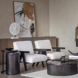 Libra Interiors Belvedere Nesting Side Tables – Aged Black – Set of 2