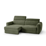 Dakota 3 Seater Electric Sofabed – Olive