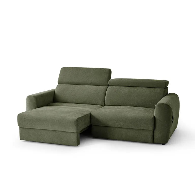 Dakota 3 Seater Electric Sofabed – Olive