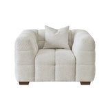 Tribeca Bubble Accent Armchair – Oatmeal Beige Boucle