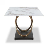 Orione 180cm Dining Table – Pierre Gold Ceramic