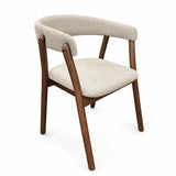 Lennox Dining Chair – Walnut & Upholstered Finish – Set of 2