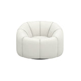 Nao Swivel Lounge Chair – Ivory Bouclé